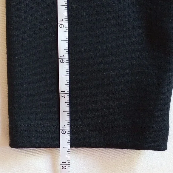 Gap 3/4 Sleeve Ponte Sheath Boatneck Curved Shirttail Hem Dress S Black - Picture 8 of 10